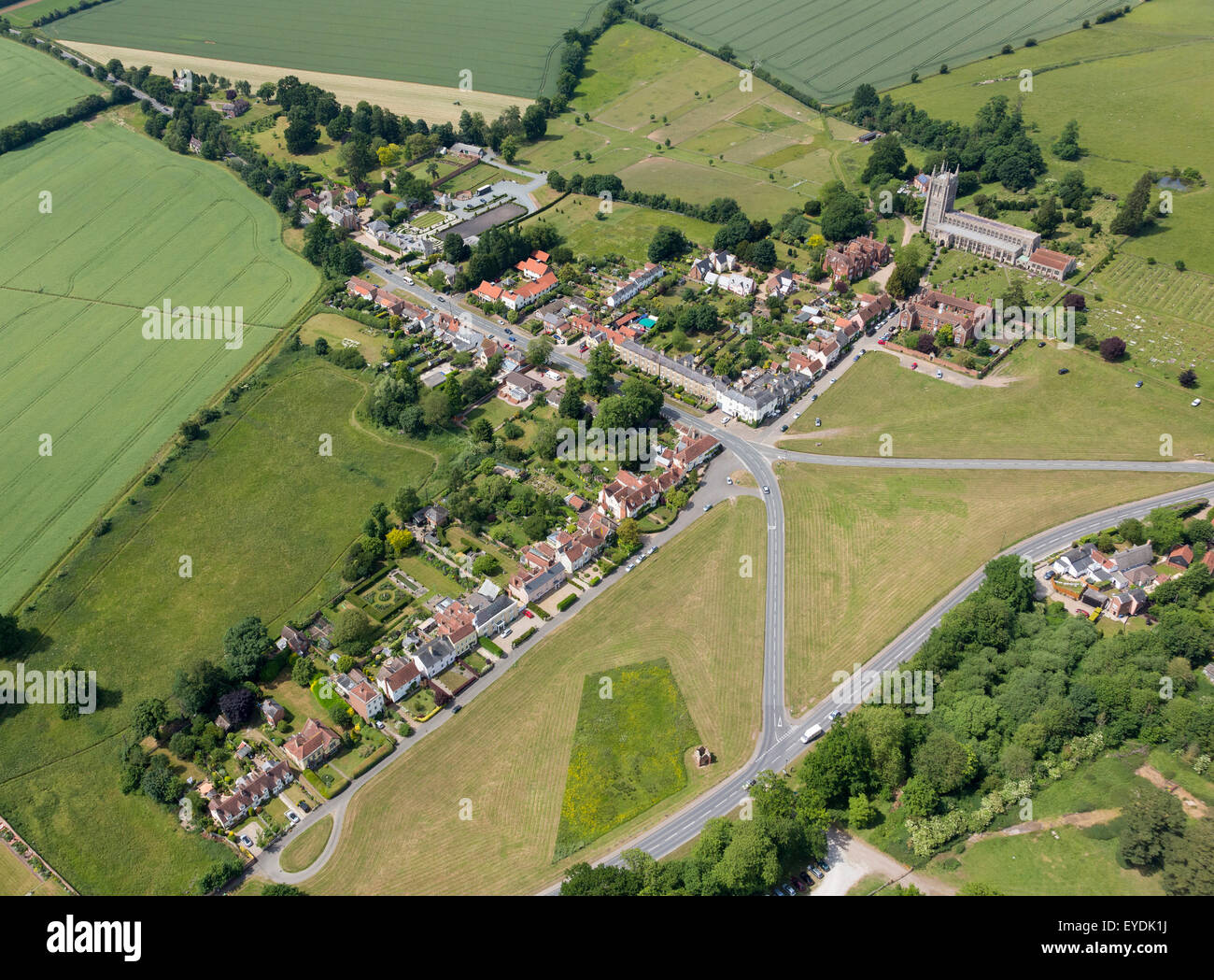 Long Melford village in Suffolk, UK Stock Photo