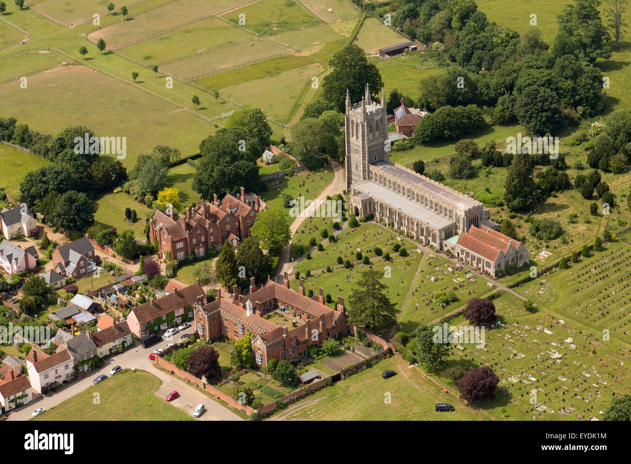 Holy Trinity Church in Long Melford village in Suffolk, UK Stock Photo