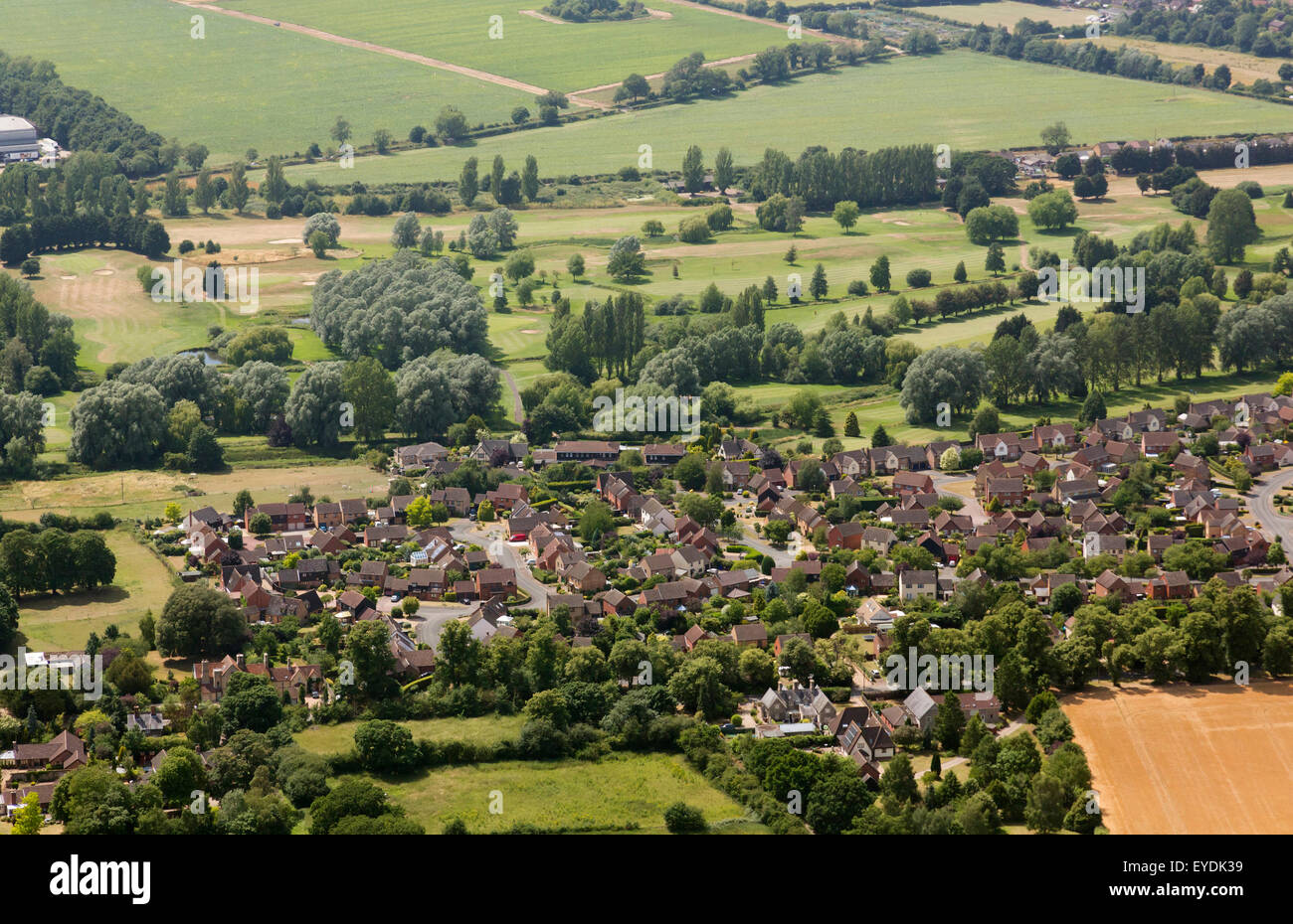 aerial view of Fornham St Genevieve in Suffolk, UK Stock Photo