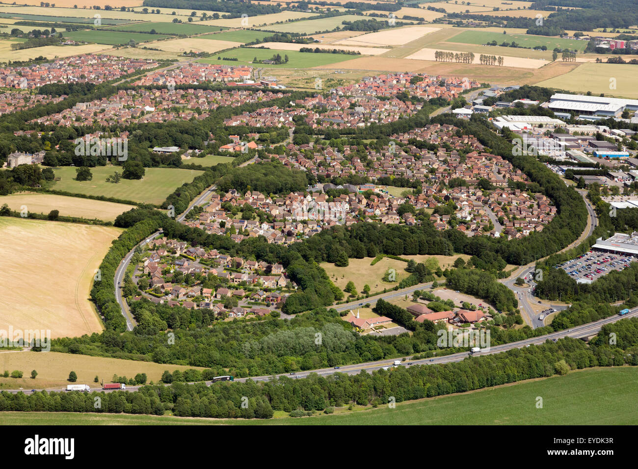 The Moreton Hall housing estate in Bury St Edmunds, Suffolk, UK Stock Photo