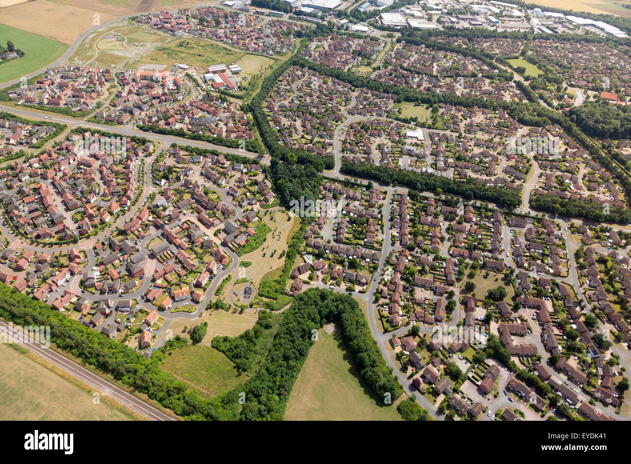 The Moreton Hall housing estate in Bury St Edmunds, Suffolk, UK Stock