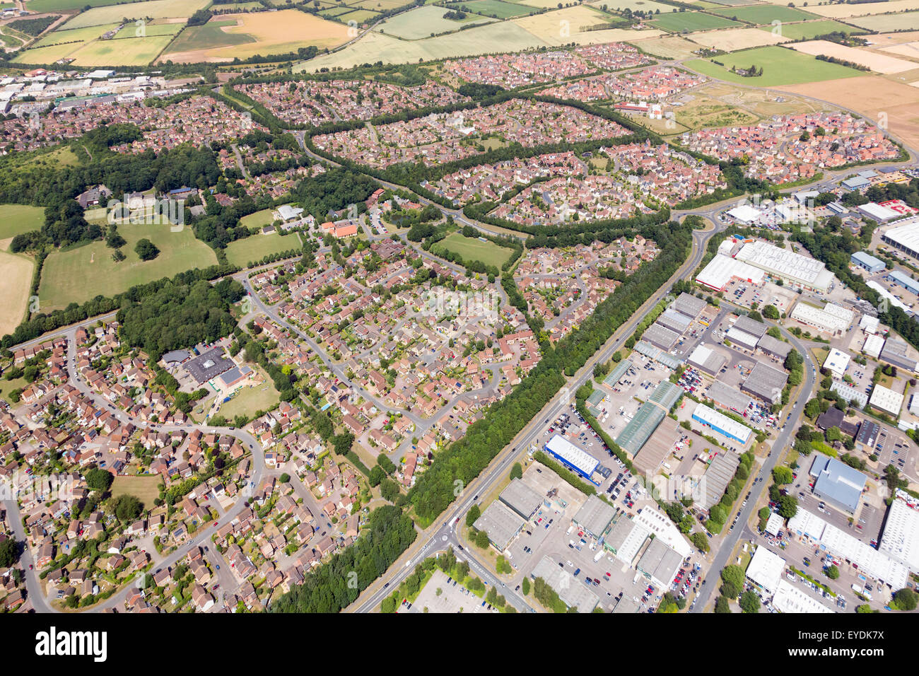 The Moreton Hall housing estate in Bury St Edmunds, Suffolk, UK Stock