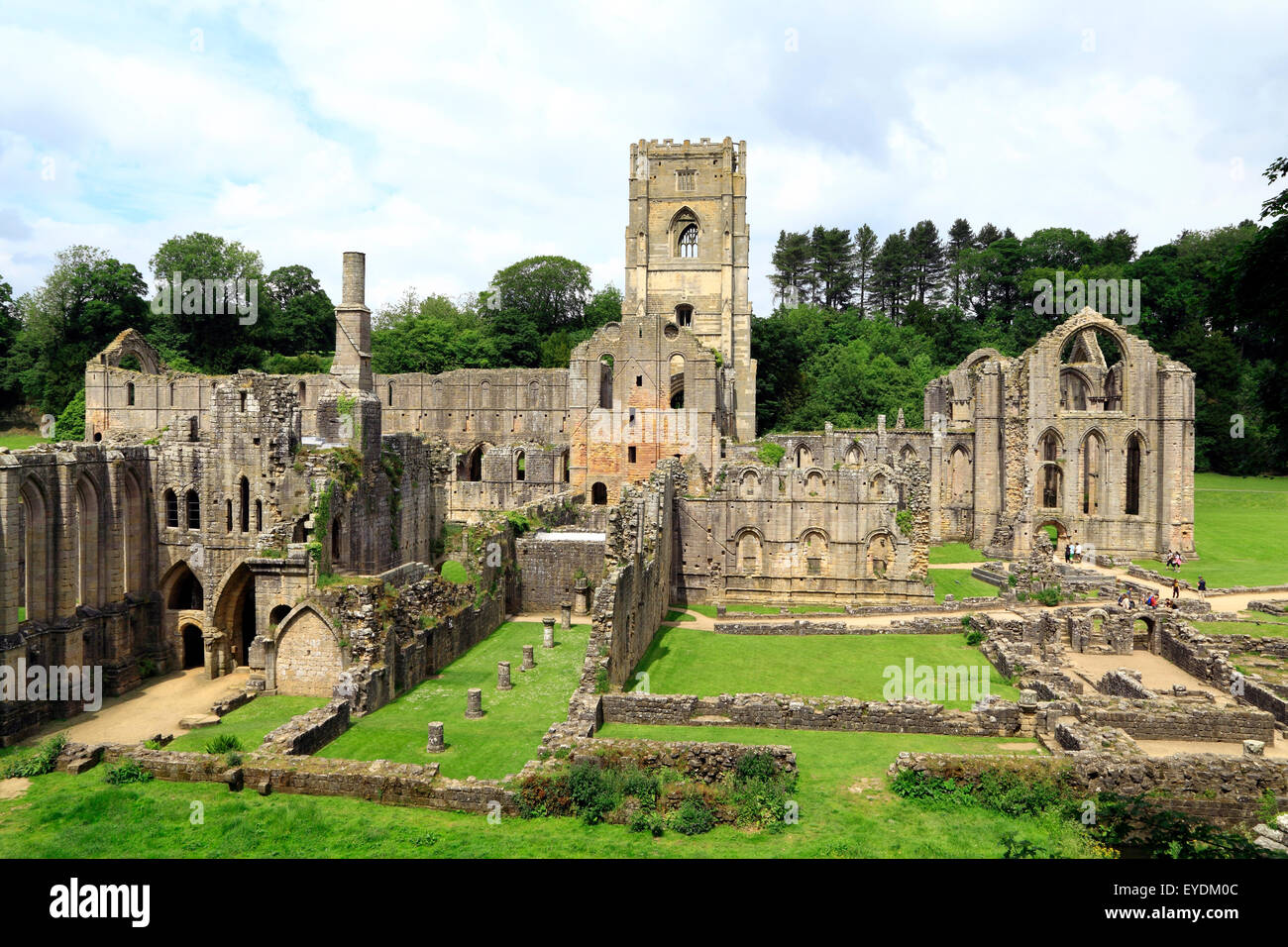 Fountains Abbey, medieval Cistercian monastery, monastic ruins, English