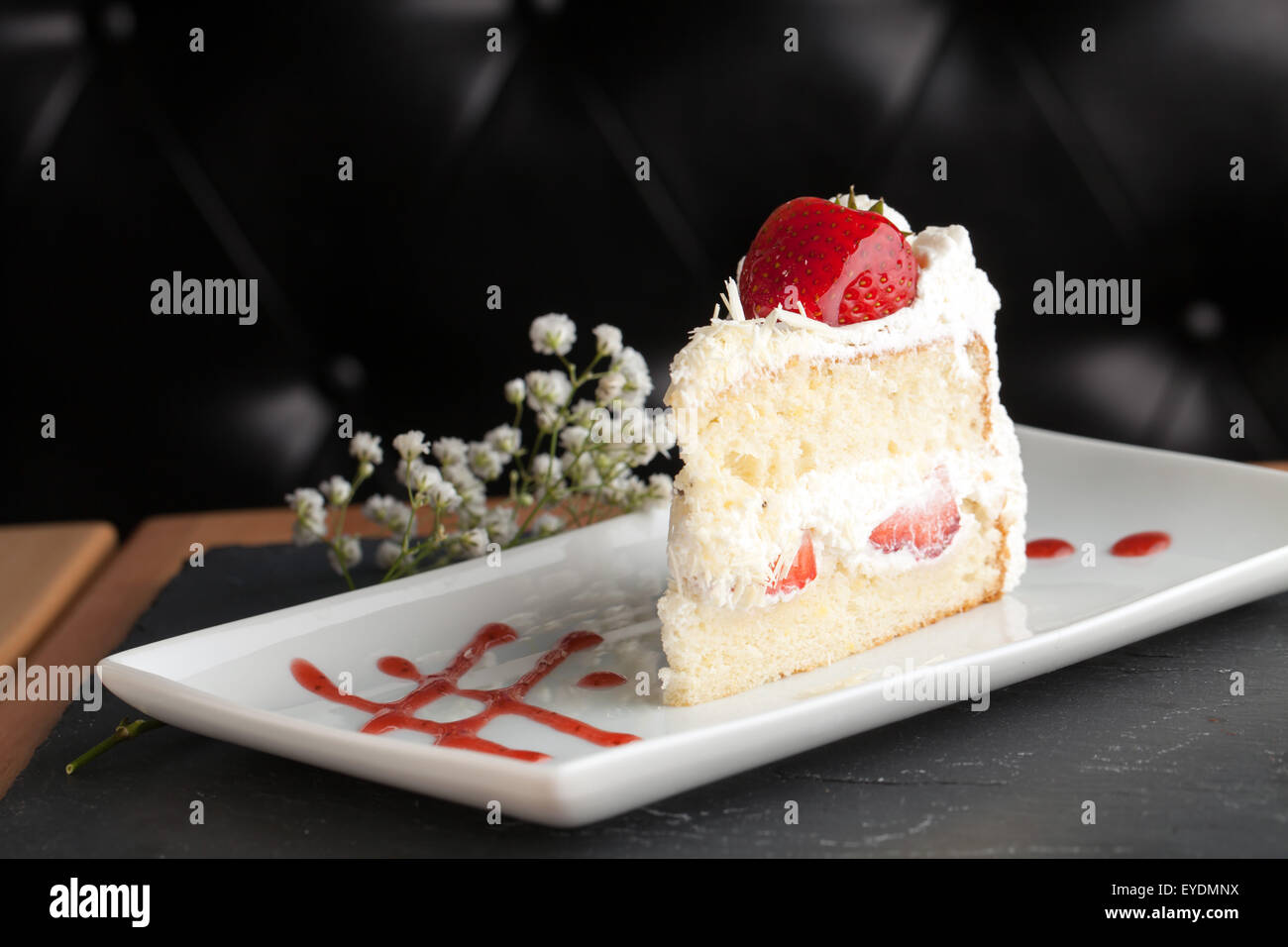 Gourmet Strawberry Shortcake Stock Photo