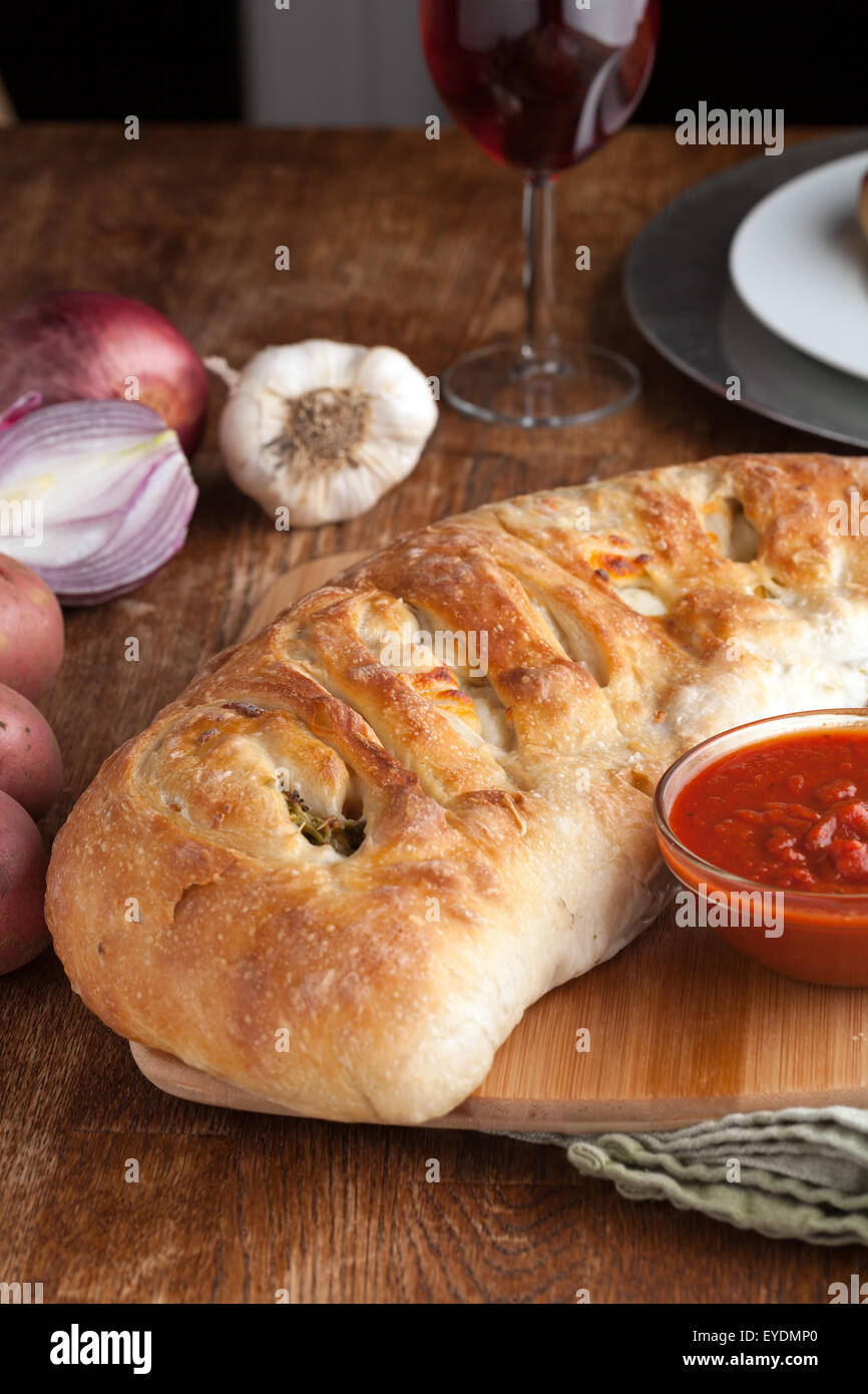 Stromboli Stuffed Bread Stock Photo