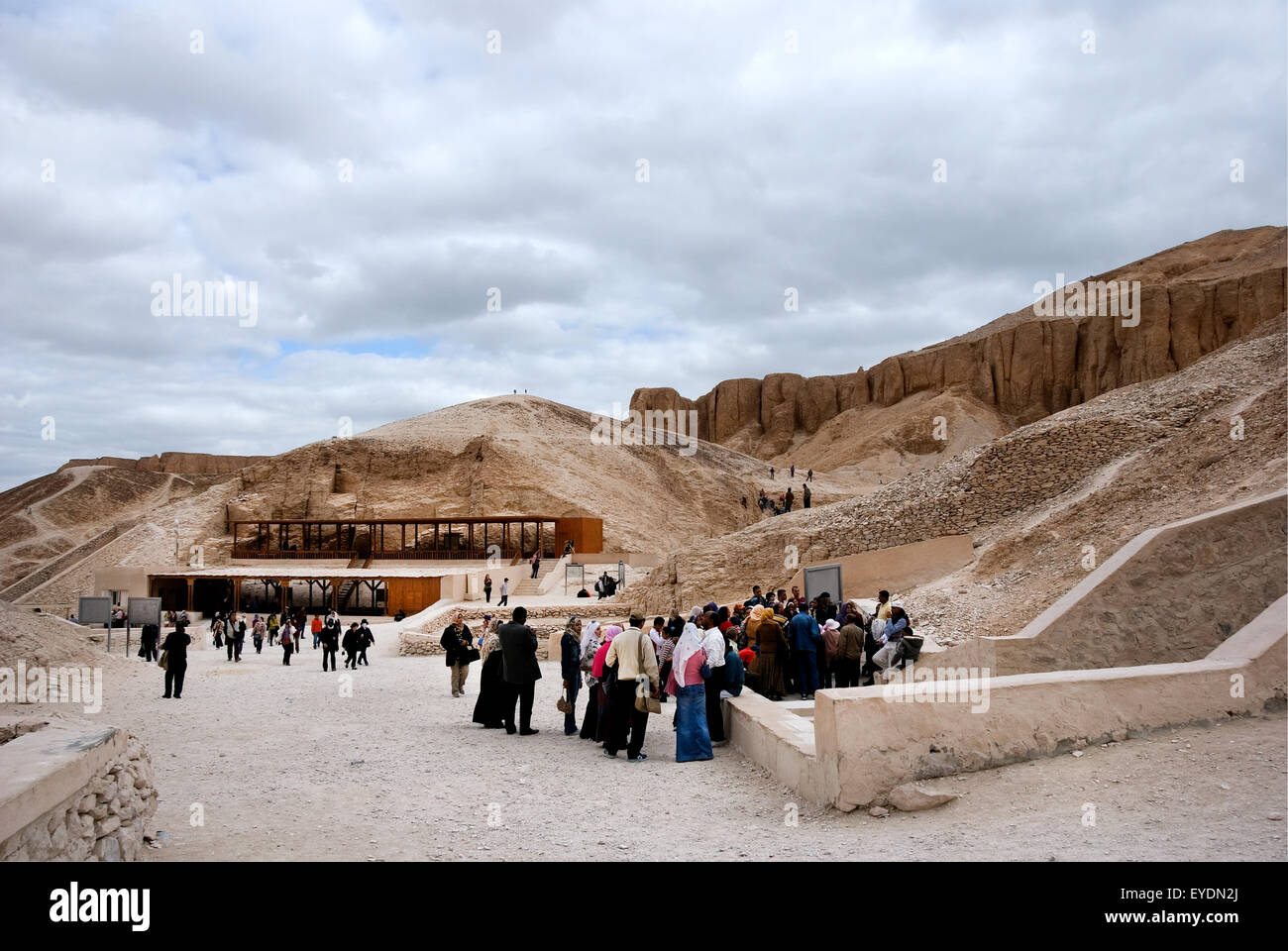 Luxor, Egypt: the Valley of the Kings and his tombs. Stock Photo