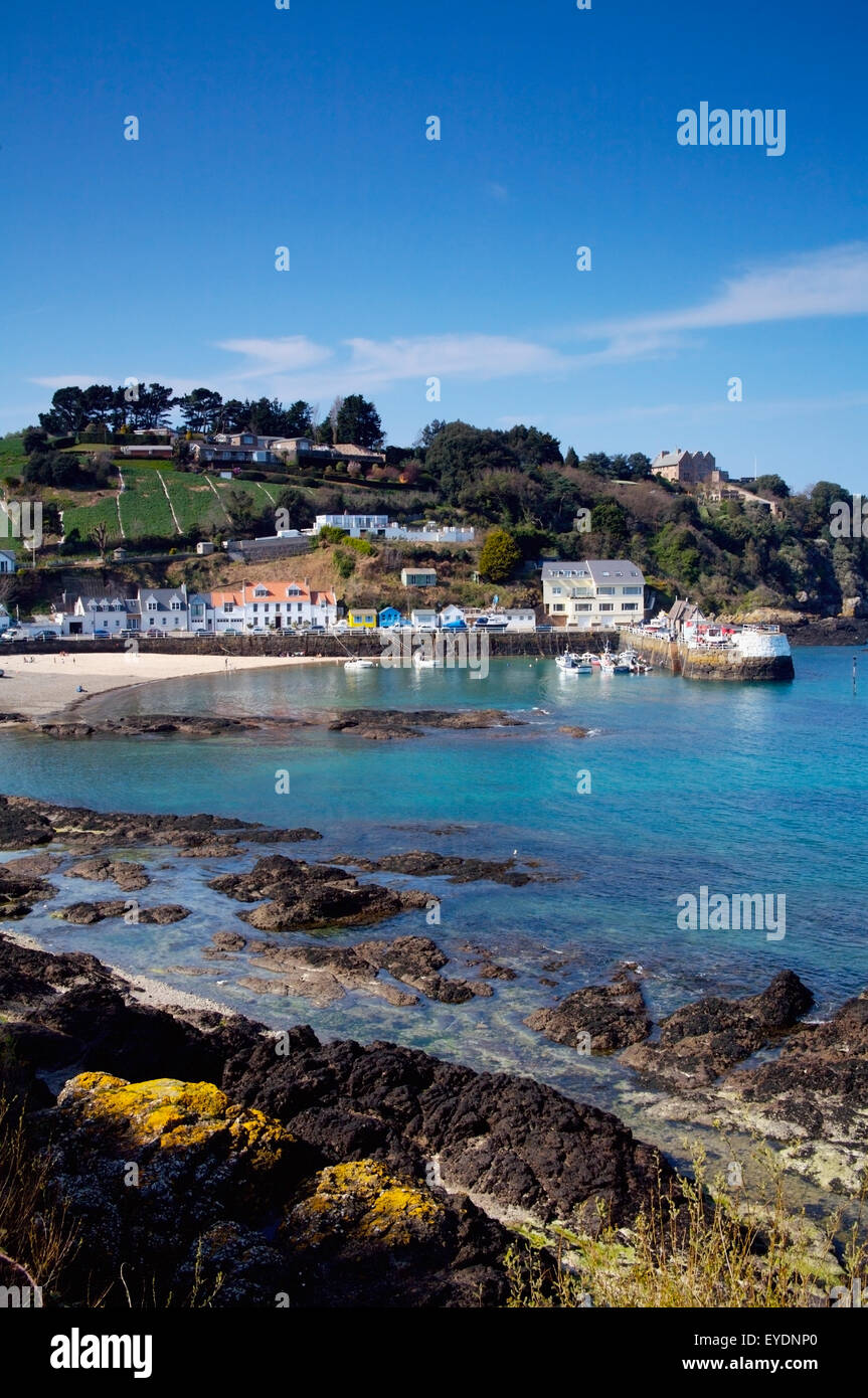 St Rozels Bay Harbour rozel bay hi-res stock photography and images - Alamy