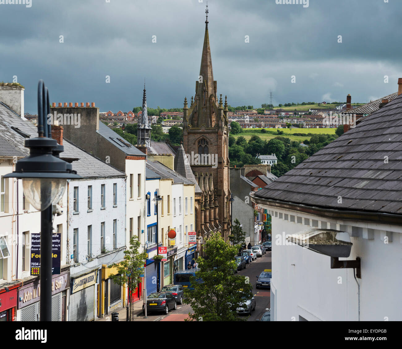 United Kingdom, Northern Ireland, County Londonderry, Elevated view of