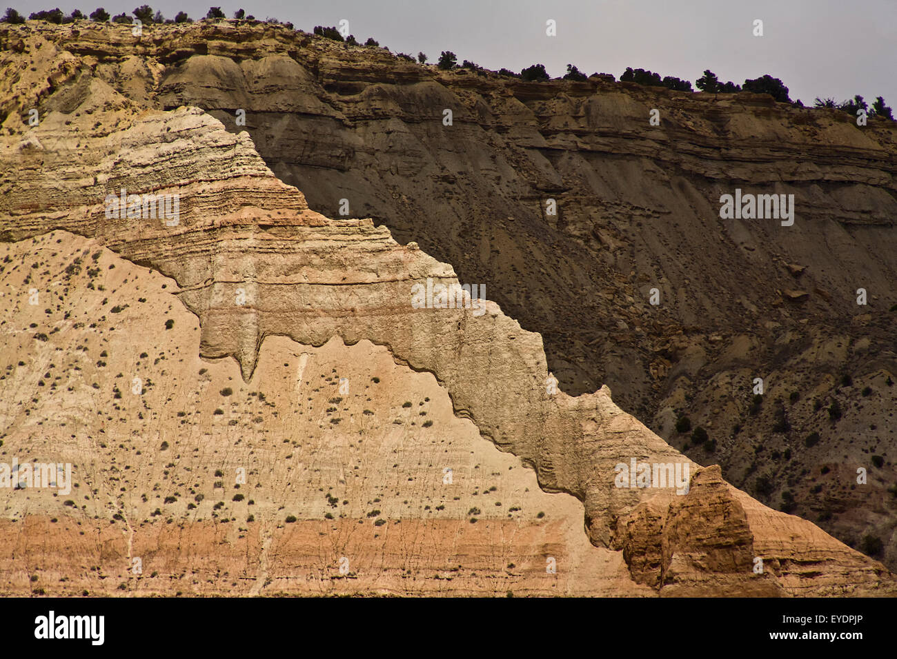 Wall formation at Kodachrome State Park, Utah Stock Photo