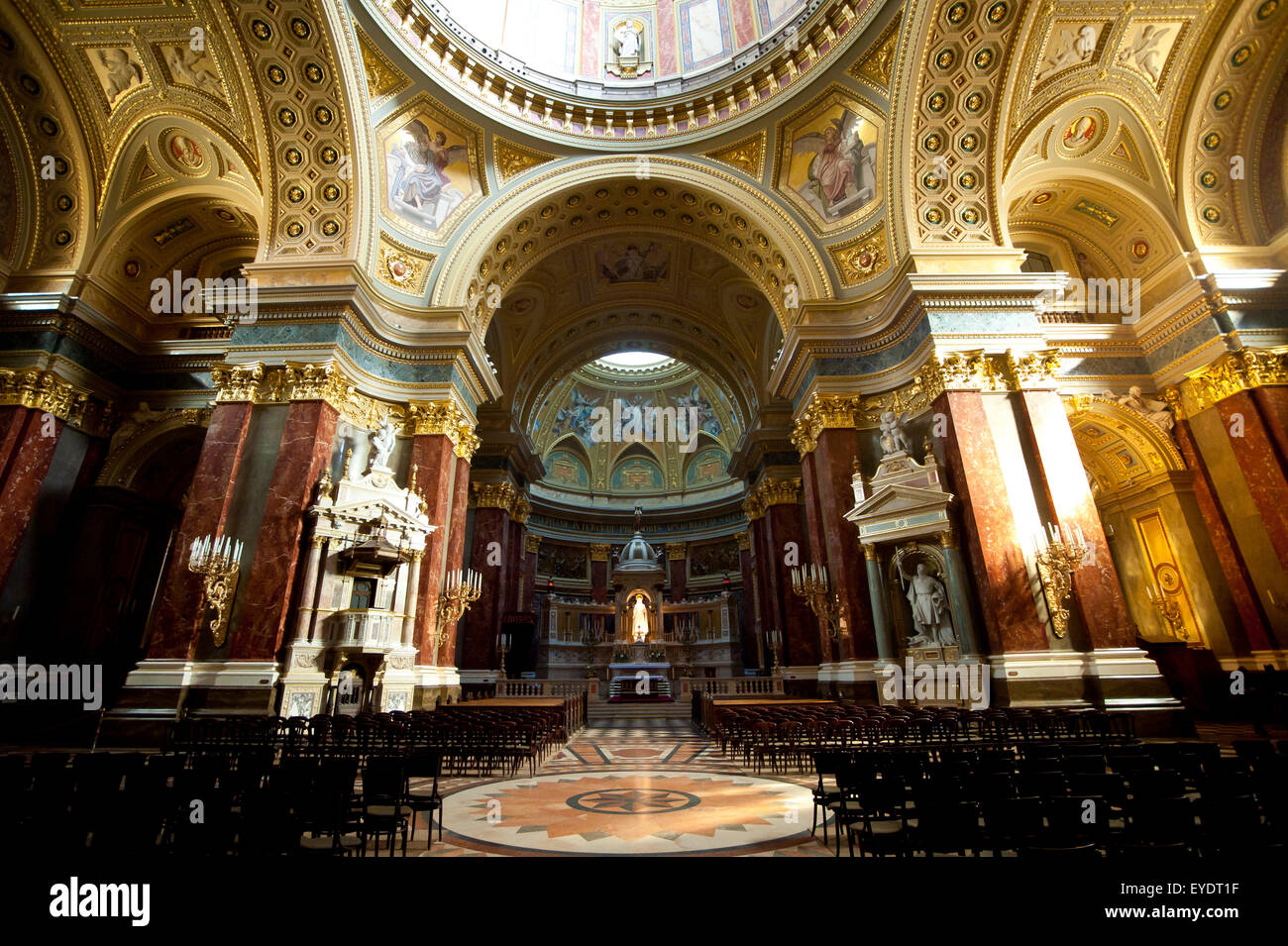 Interior Of St Stephen's Basilica Or Szent Istv Stock Photo
