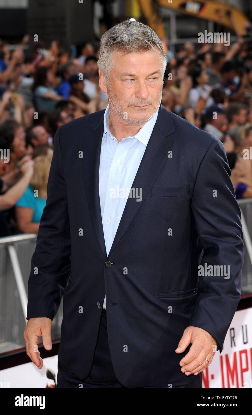 Alec Baldwin at arrivals for MISSION: IMPOSSIBLE – ROGUE NATION Premiere, Duffy Square, New York, NY July 27, 2015. Photo By: Kristin Callahan/Everett Collection Stock Photo