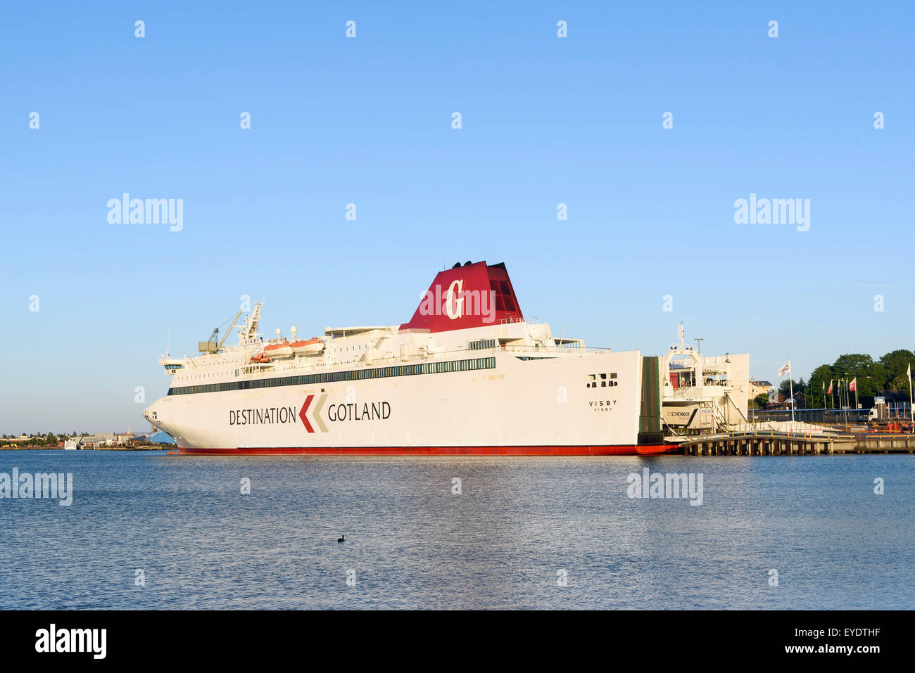 Gotand ferry in Oskarshamn  Province Kalmar, Sweden Stock Photo