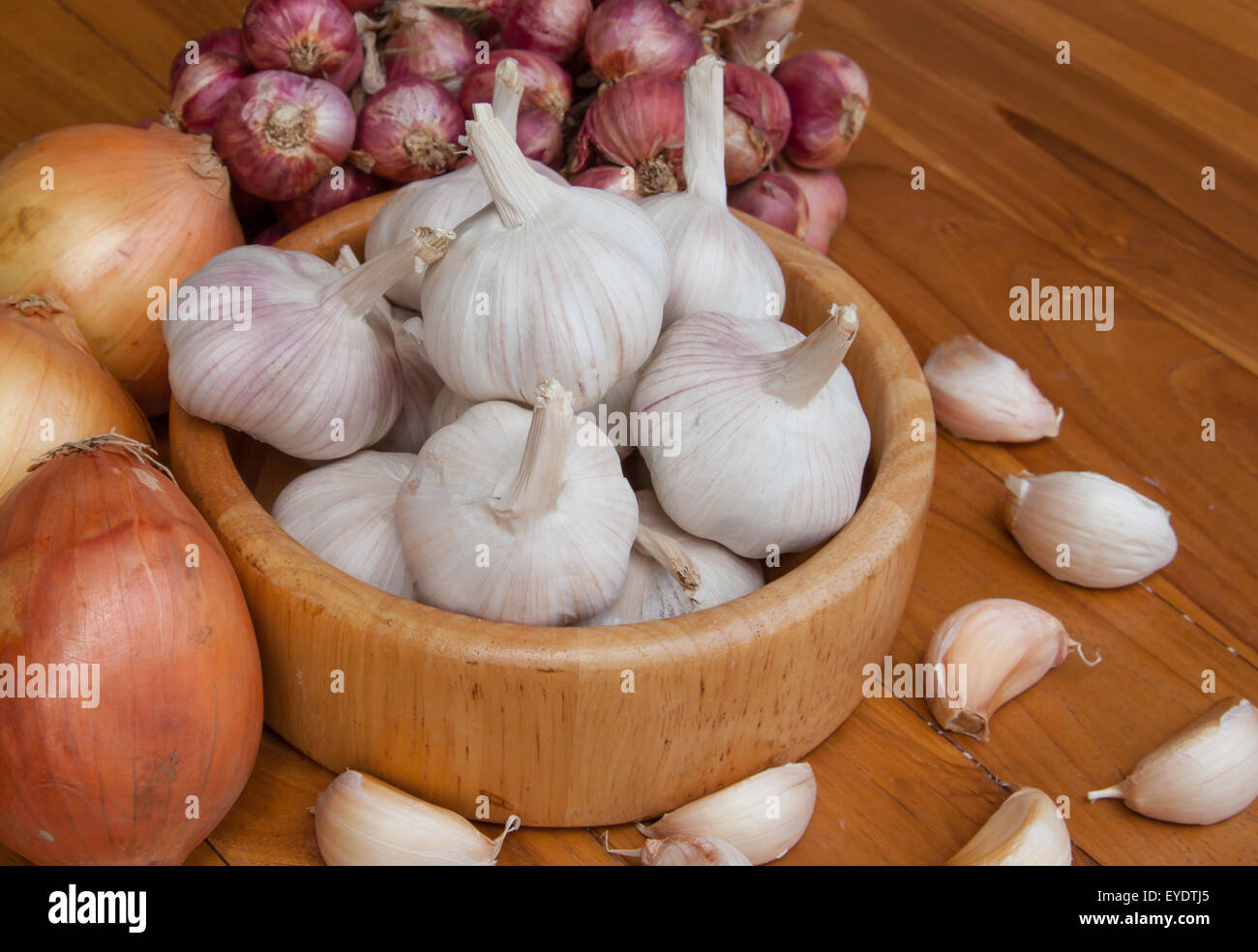 Shallots garlic onion Stock Photo Alamy