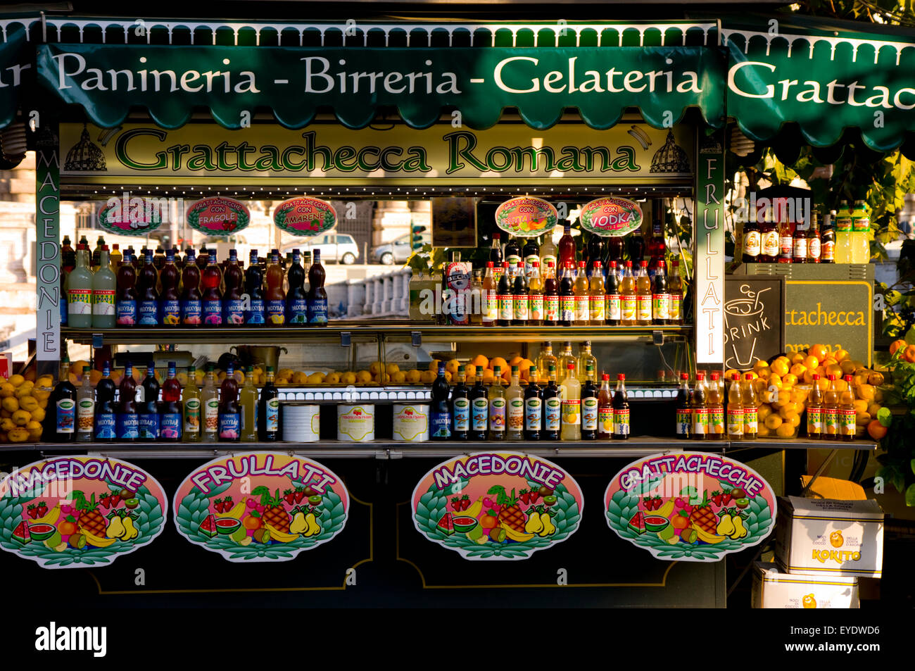 Juice Bar, Rome, Italy Stock Photo Alamy
