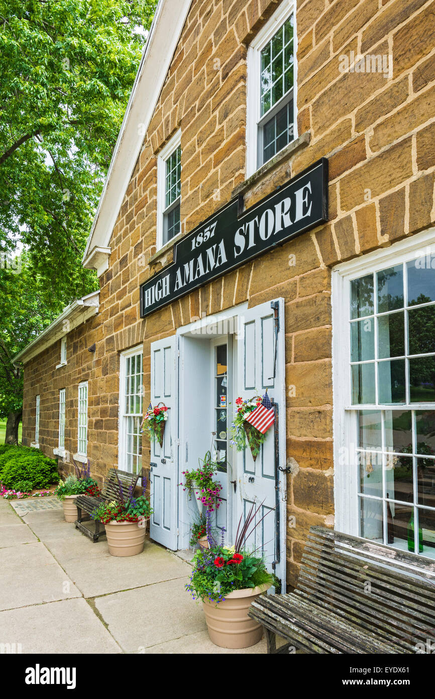 Iowa, Amana Colonies, High Amana General Store, built 1857 Stock Photo