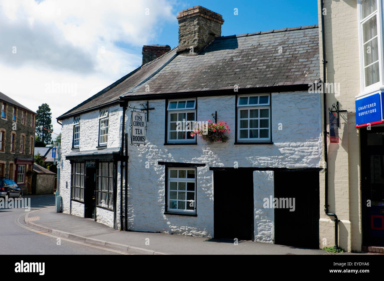 Builth Wells Cafe, Powys, Wales Uk Stock Photo