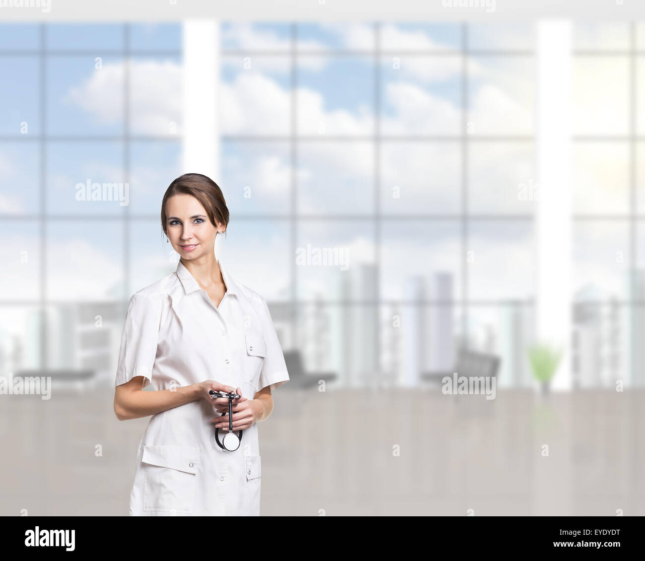 Female doctor smile camera hi-res stock photography and images - Alamy