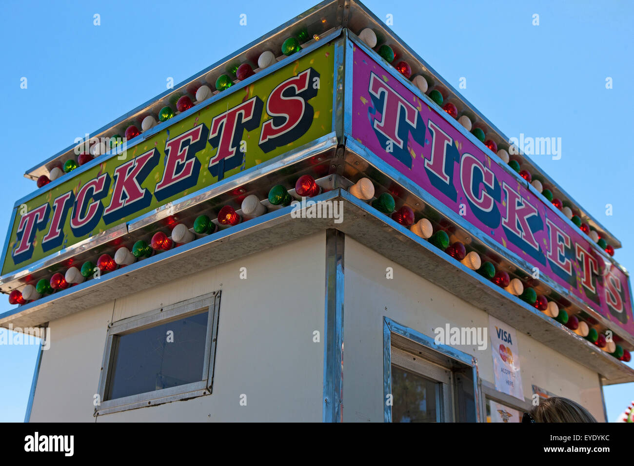 Ticket sign at the California Mid State Fair, Paso Robles, California