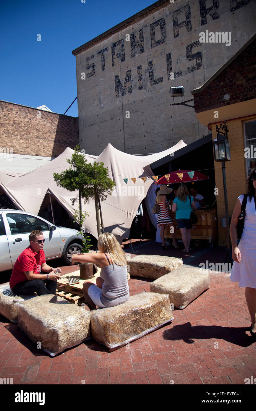 South Africa, Woodstock Area; Cape Town, Albert Road, The Old Biscuit Mill Weekend Market Stock Photo