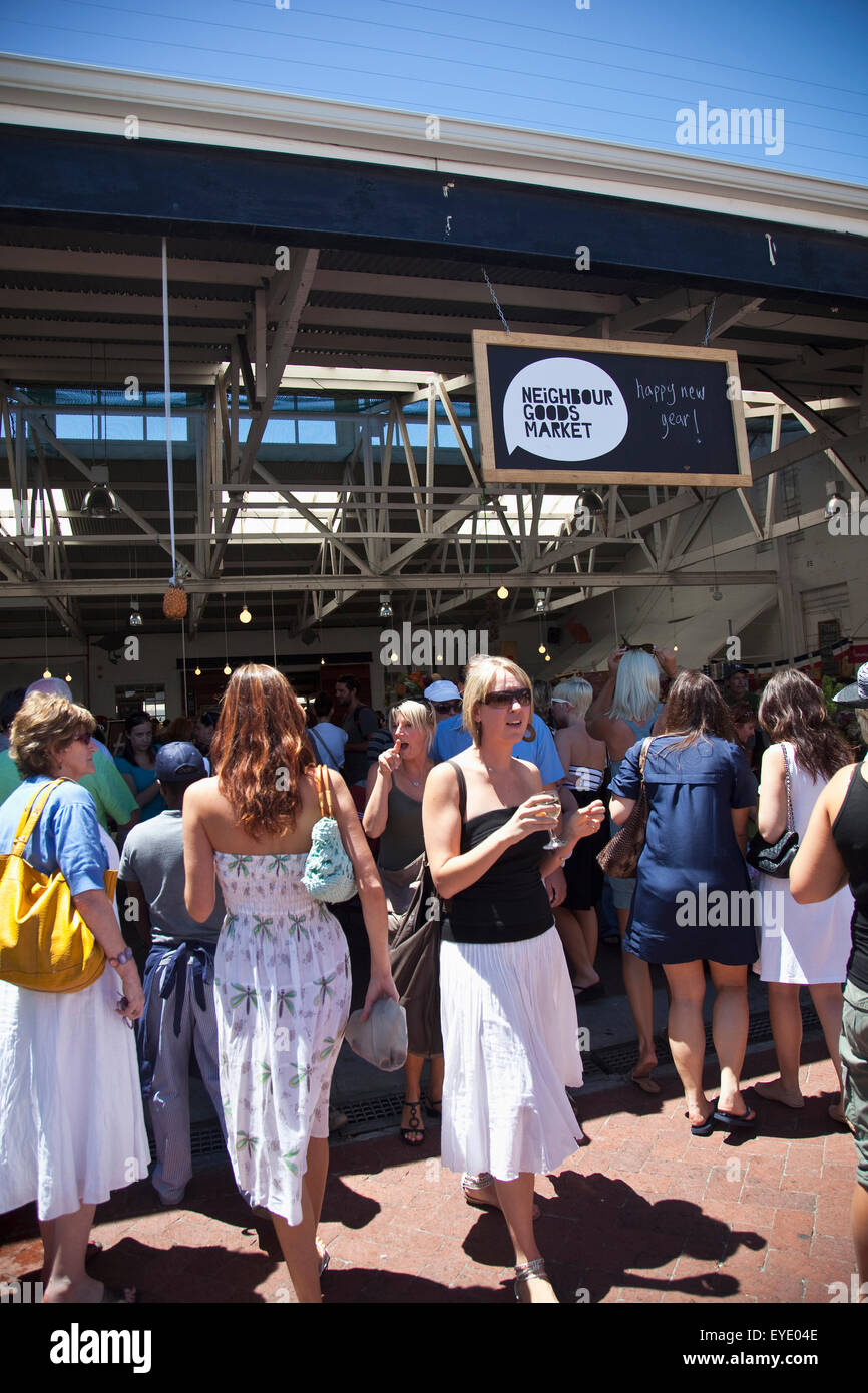 South Africa, Woodstock Area; Cape Town, Albert Road, The Old Biscuit Mill Weekend Market Stock