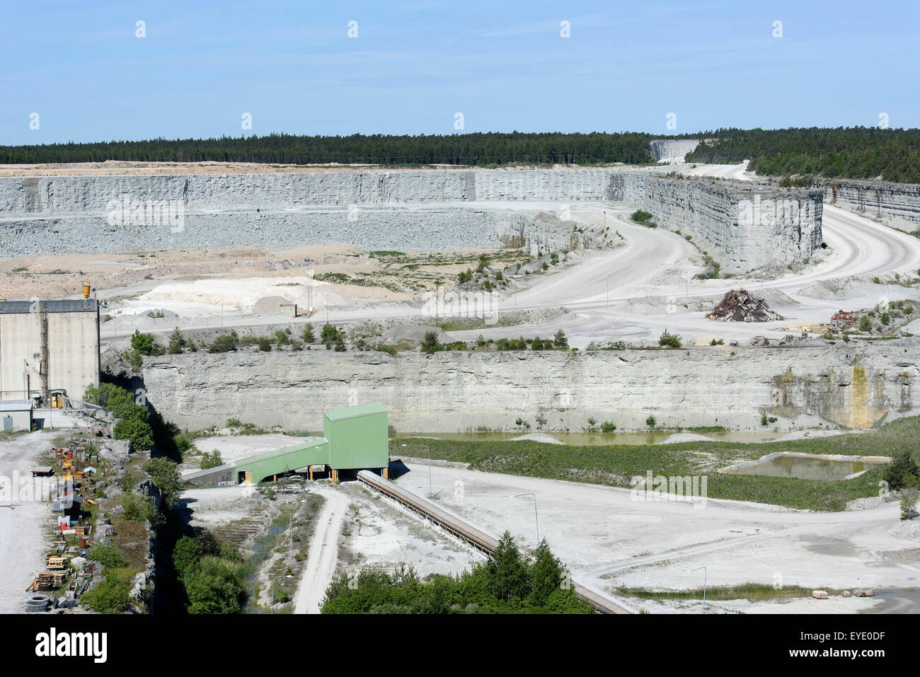 quarry of cement works in Slite, Isle of Gotland Sweden Stock Photo
