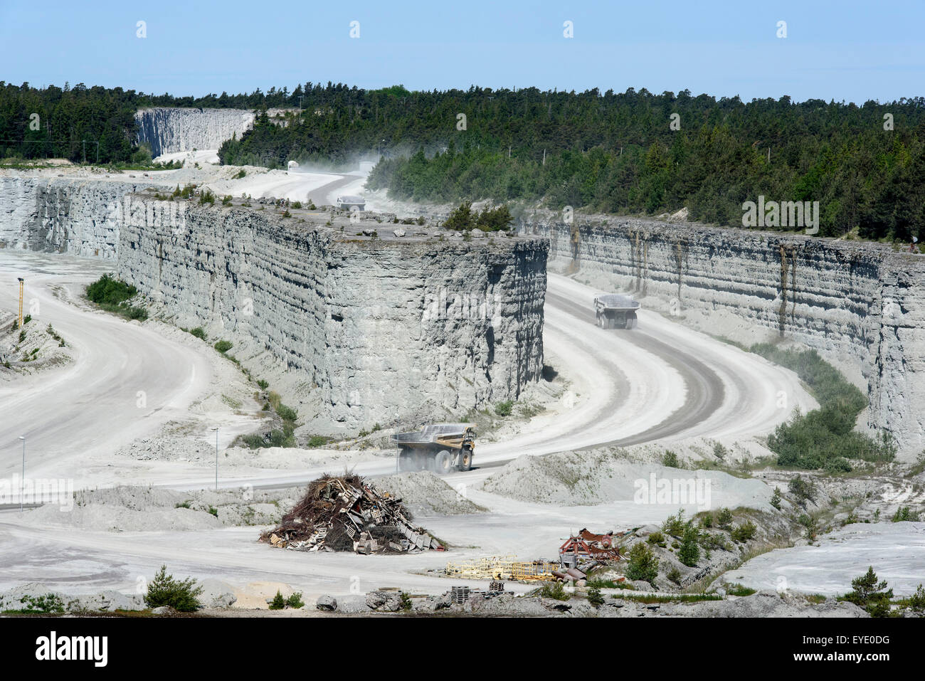 quarry of cement works in Slite, Isle of Gotland Sweden Stock Photo