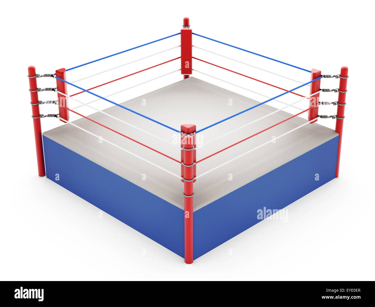 Boxing ring isolated on white background Stock Photo - Alamy