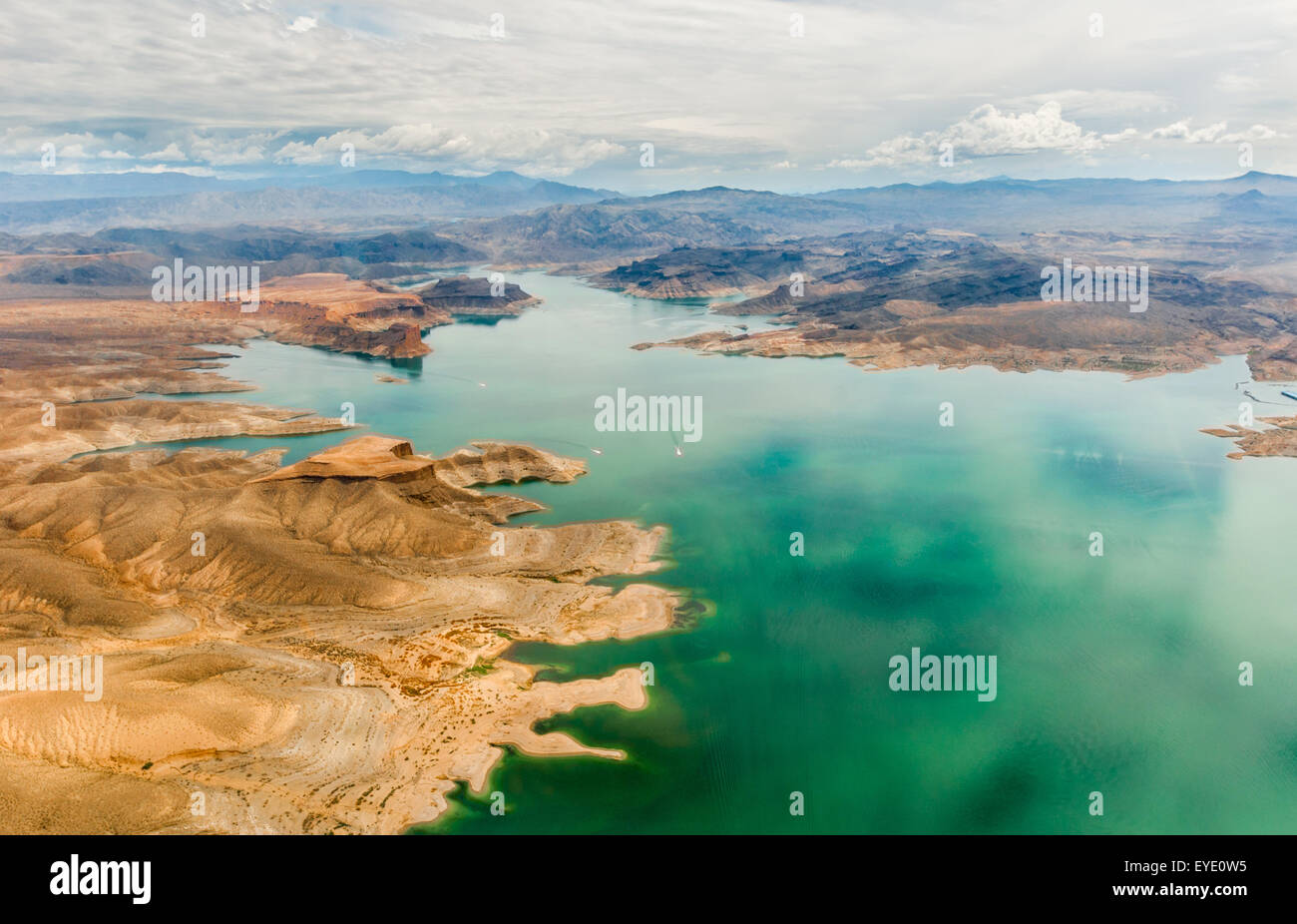 lake mead Grand Canyon in green and red colors Stock Photo Alamy