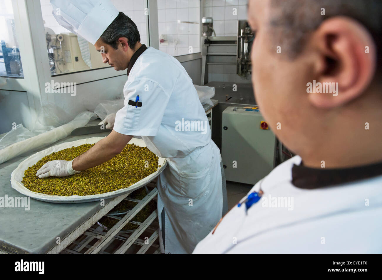 Adult Amman Arabic Baked Baklava Chef Stock Photo Alamy