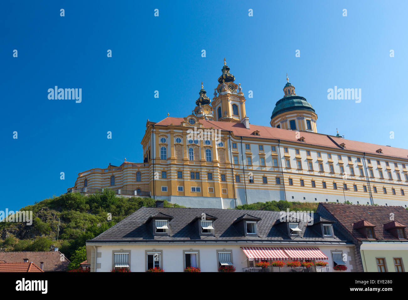 Melk Abbey is an Austrian Benedictine abbey and one of the world's most famous monastic sites Stock Photo