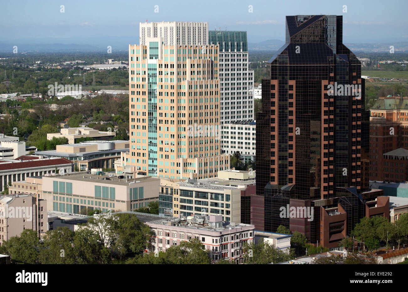 Aerial Downtown Sacramento California Stock Photos & Aerial Downtown