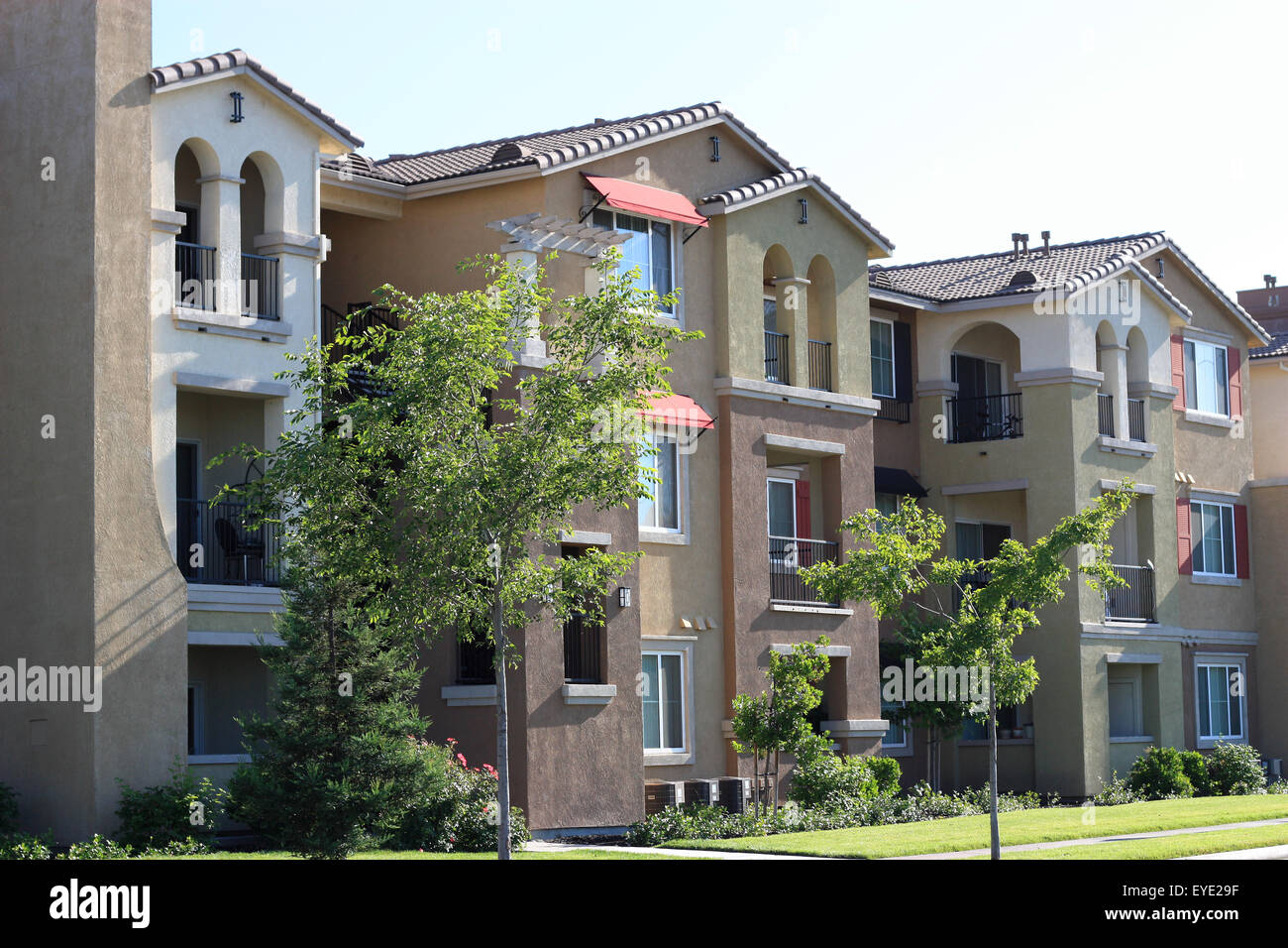 Modern apartment complex Stock Photo Alamy
