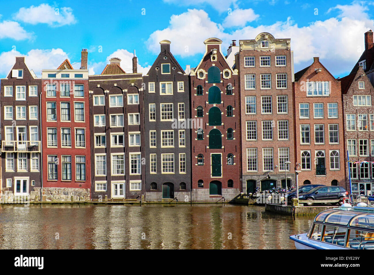 Traditional old buildings in Amsterdam, the Netherlands Stock Photo