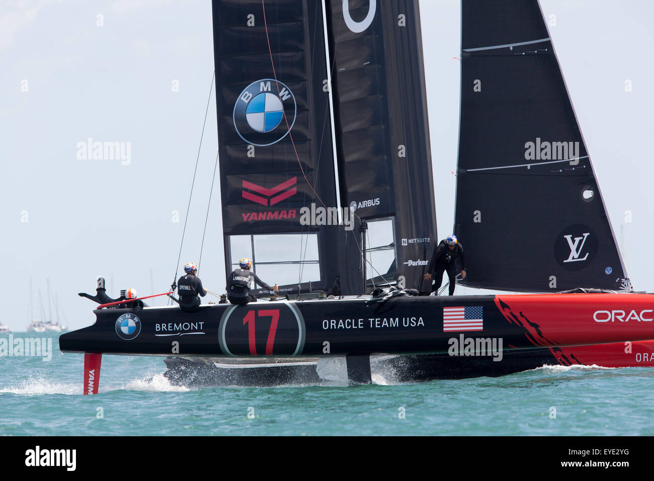 America's Cup World Series event in Portsmouth UK with AC45 foiling ...
