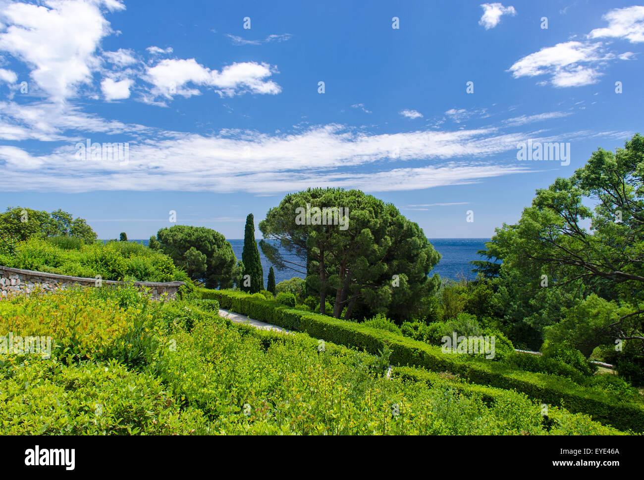Livadia Palace park. Yalta, Crimea, Russia. Stock Photo