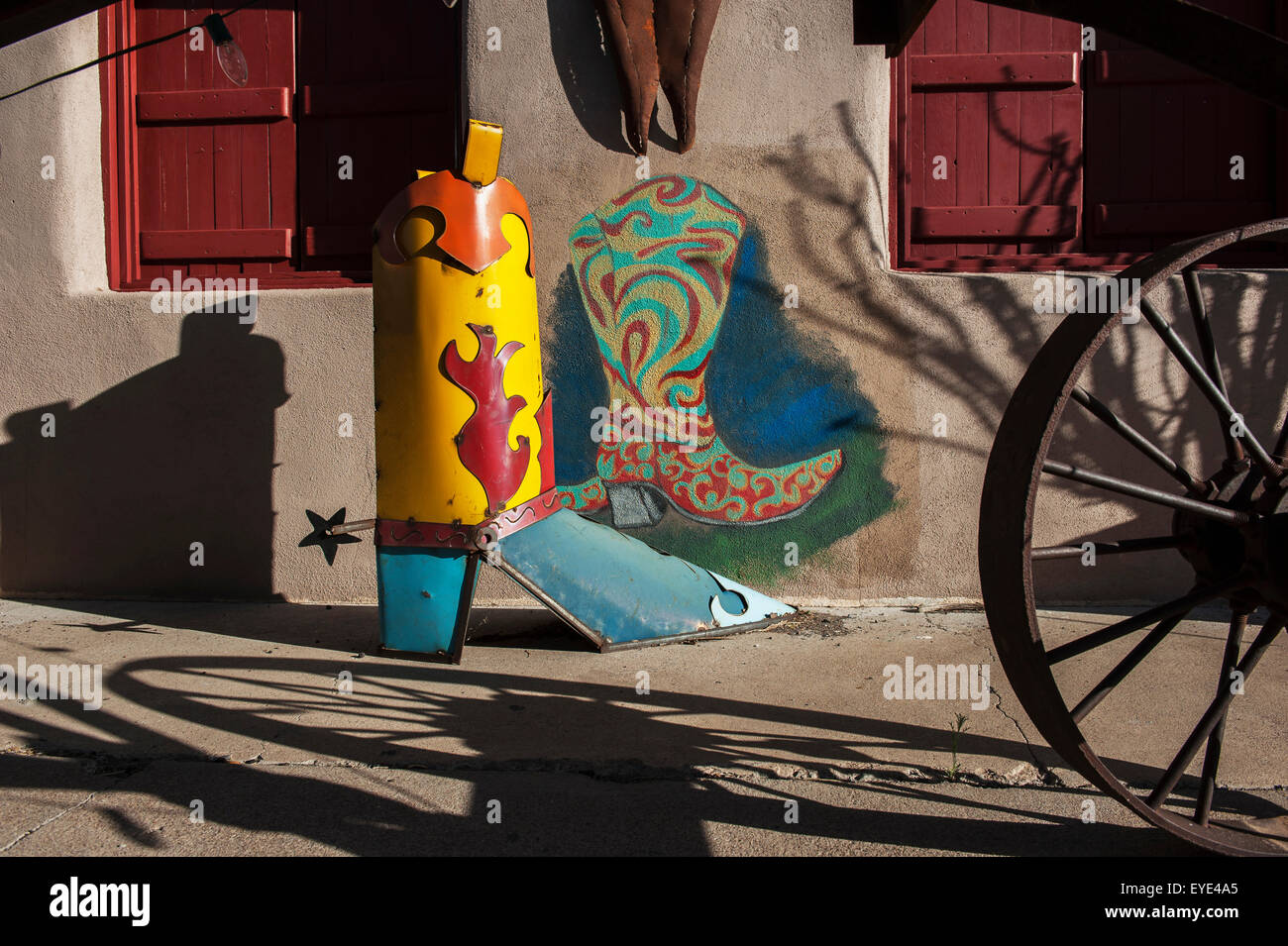 Cowboy Boot Metal Sculpture, Alpine, Texas, Usa Stock Photo Alamy