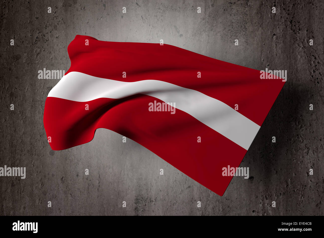 3d rendering of a Latvia flag waving on an old background Stock Photo ...