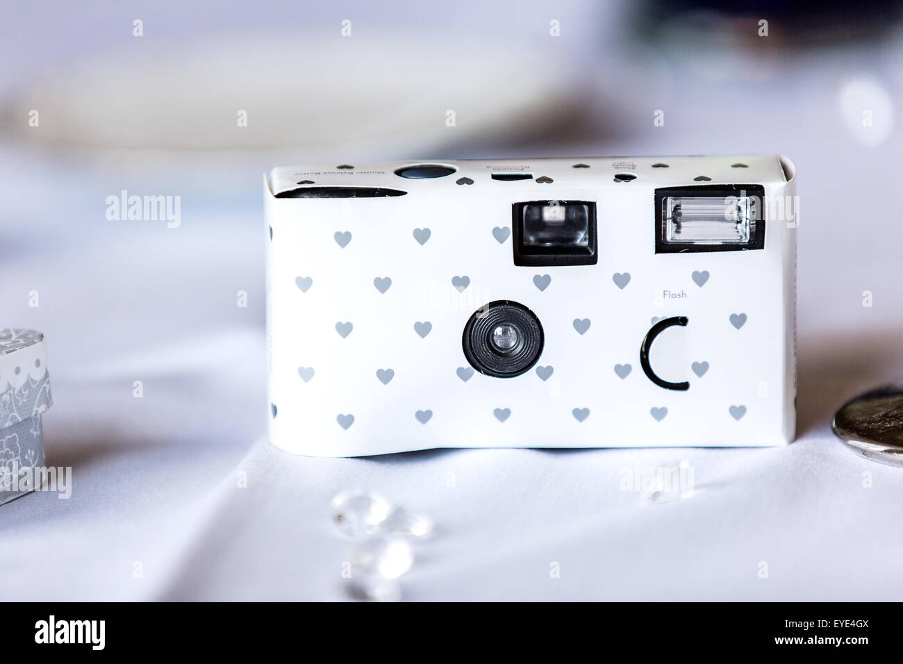 A Working Cardboard Disposable Camera Placed On A Guests Reception