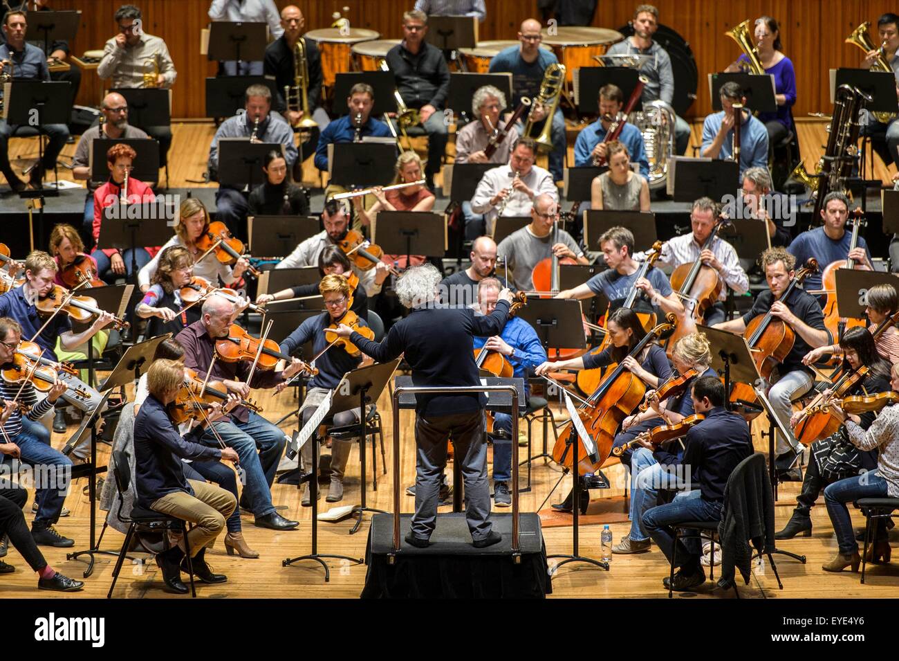 Sydney, Australia. 28th July, 2015. Sir Simon Rattle OM CBE, Music