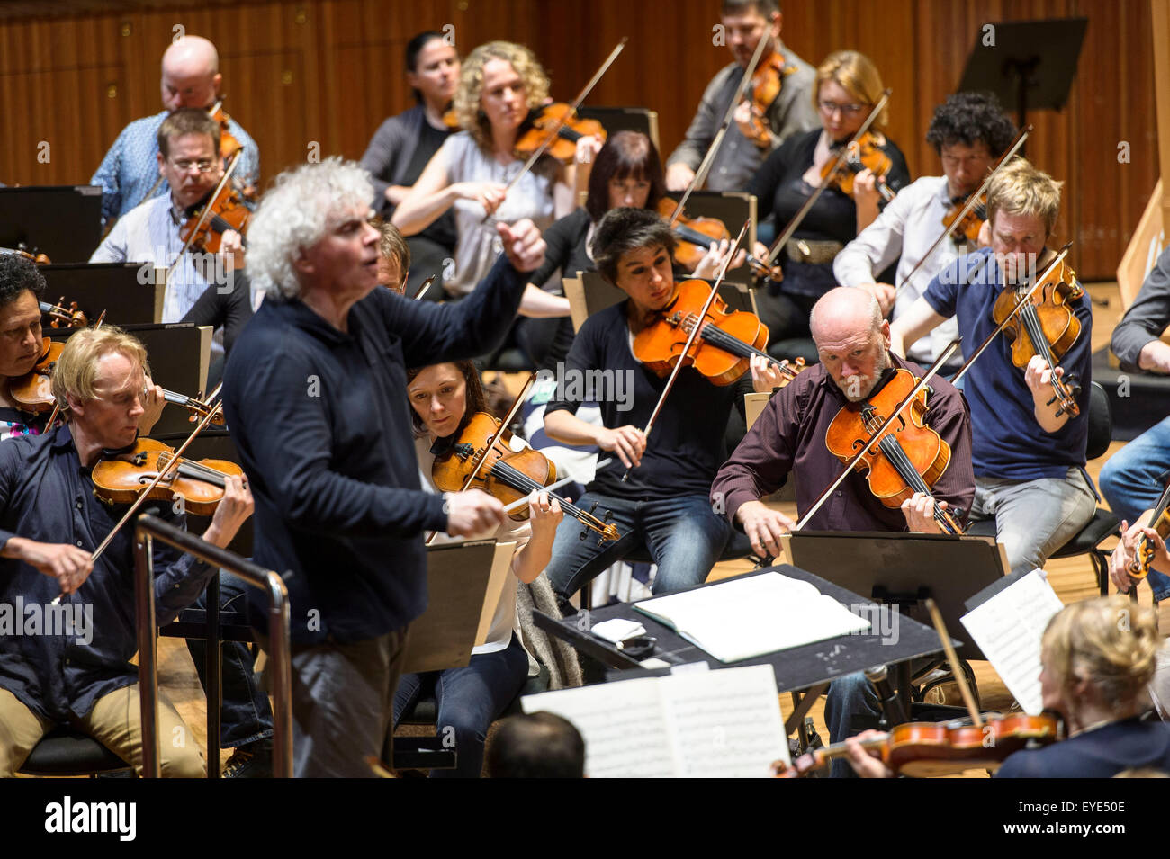 Sydney, Australia. 28th July, 2015.. Sir Simon Rattle OM CBE, Music