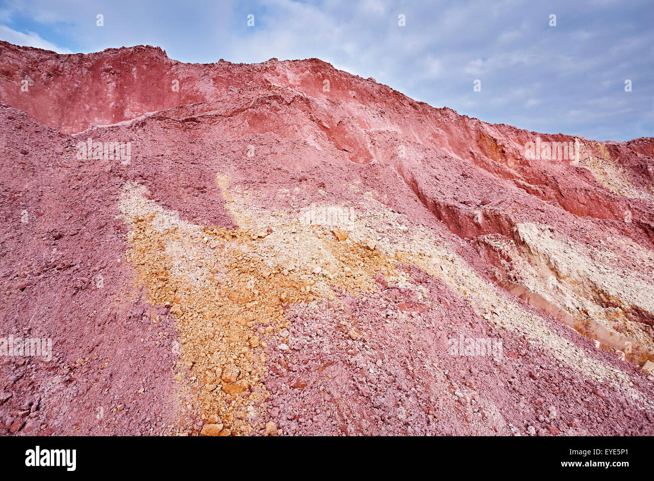 Kaolin pit, mining of kaolin, Gebenbach, Bavaria, Germany Stock Photo