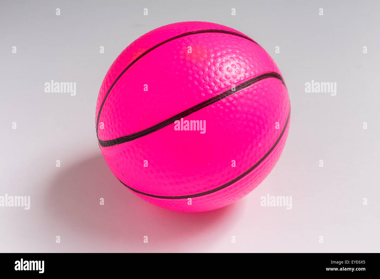 Isolated Pink Plastic Ball on White Background Stock Photo Alamy