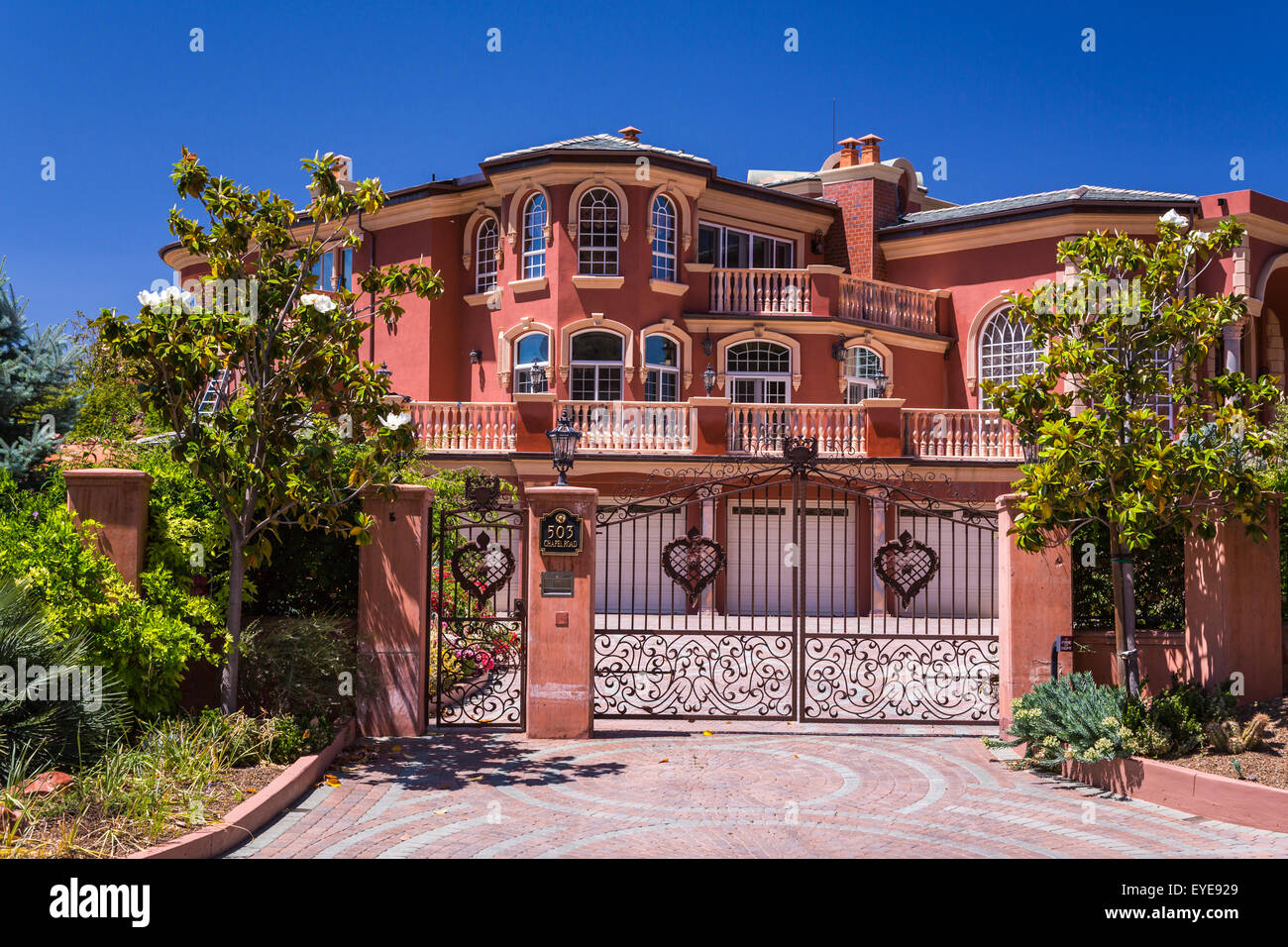 The Comescu House mansion near Sedona, Arizona, USA. Stock Photo