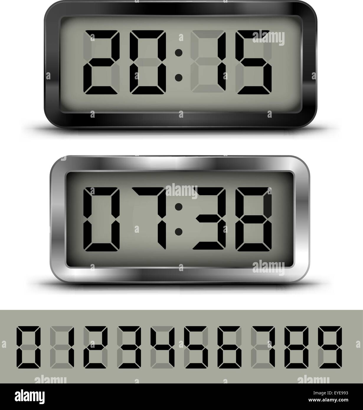 Digital clock t Stock Vector Image & Art Alamy