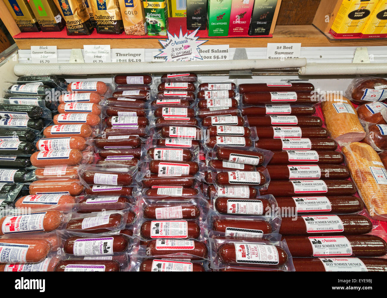 Iowa, Amana Colonies, Amana Meat Shop & Smokehouse, smoked meat for