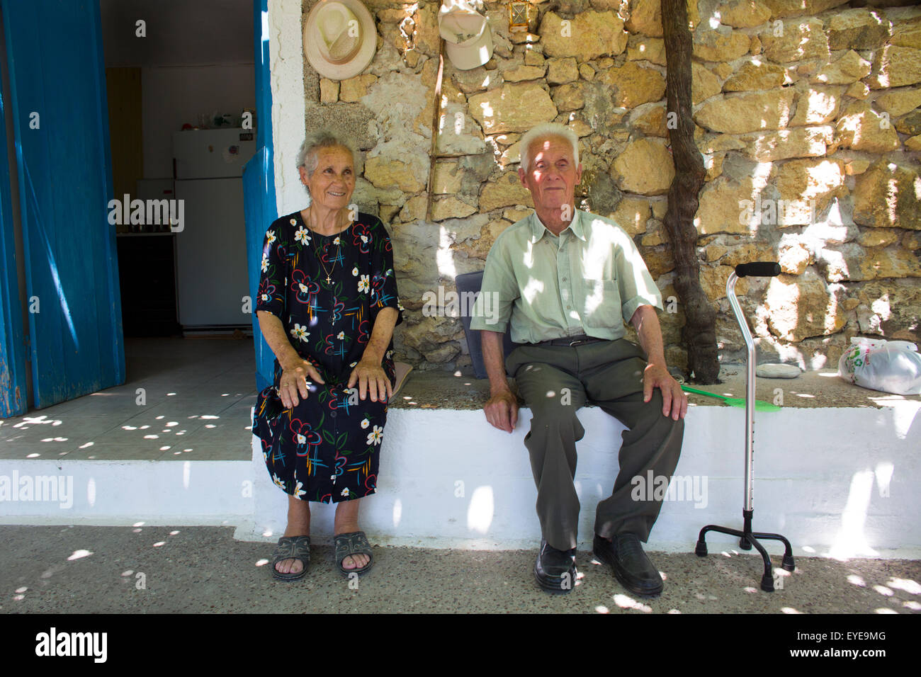 Elderly Greeks Stock Photo