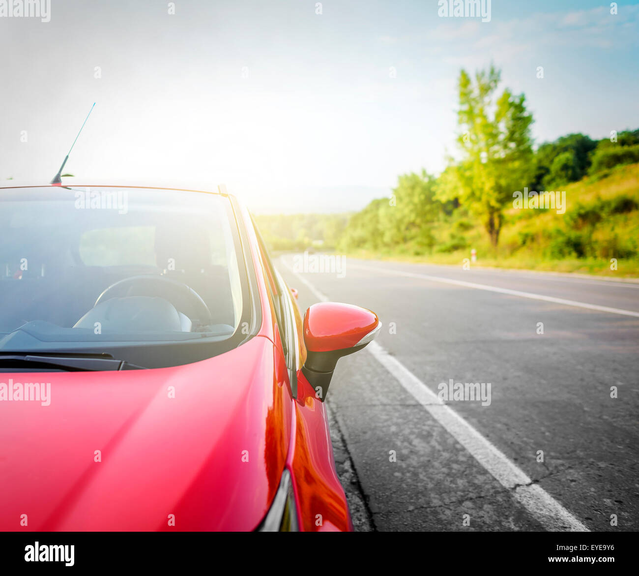 Car on the road Stock Photo - Alamy