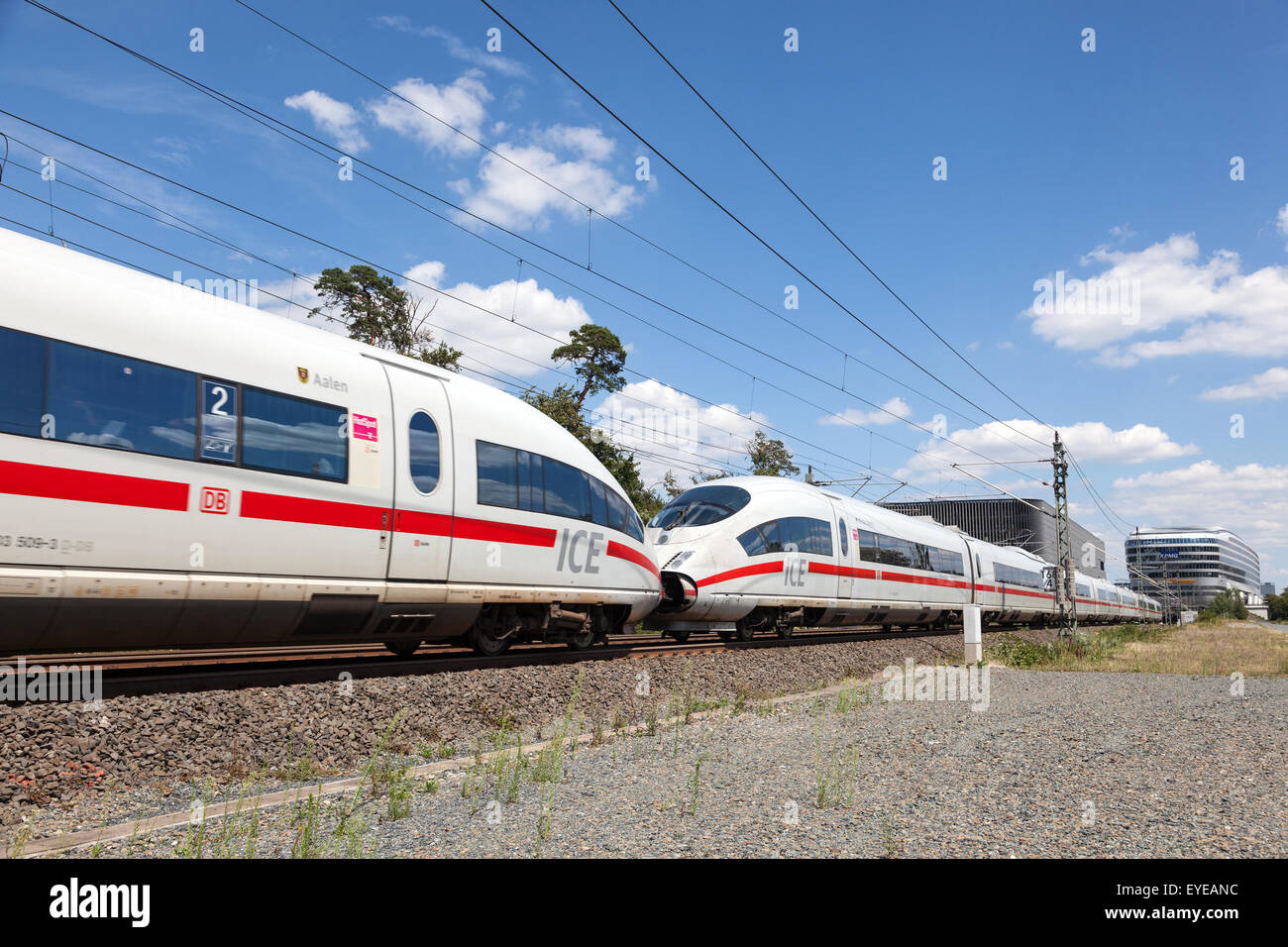 German high speed Intercity Express train Stock Photo