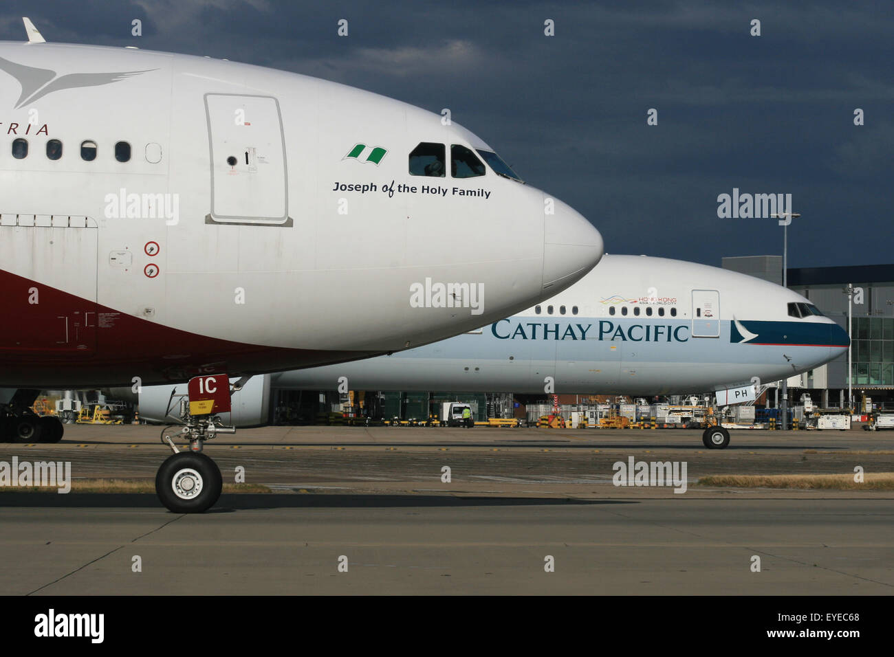 AIRCRAFT PLANES AIRBUS AND BOEING Stock Photo