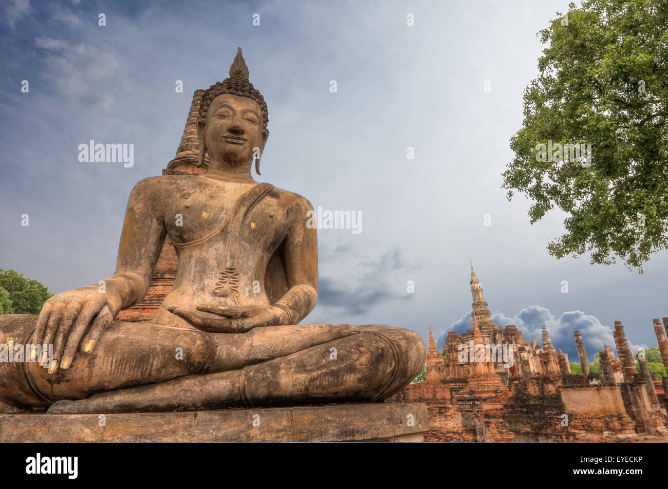 Sukothai historical park, Unesco world heritage, Thailand Stock Photo